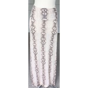 Snake Skin Patterned Maxi Skirt